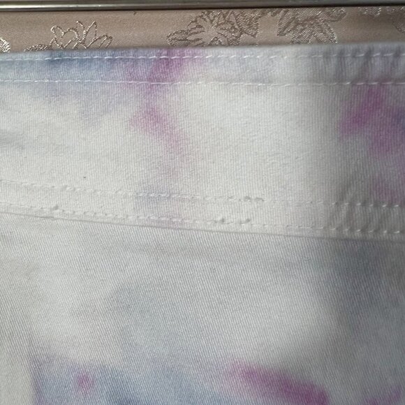 Anthropologie Kimmie Tie-Dyed Tulip Skirt Blue and Purple Denim Midi Size 4 - Picture 8 of 8